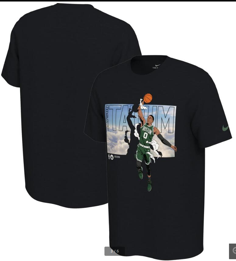 2020 NBA Men Jayson Tatum Boston Celtics Nike Elevation TShirt Black